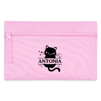 T-Shirt Antonia T-Shirt Geschenkidee - Federtasche - Rosa - Vorne
