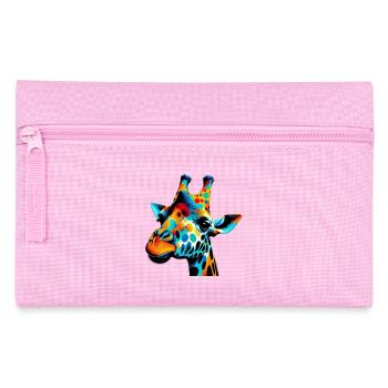 Girafe Pop Art - Trousse - rose - Devant