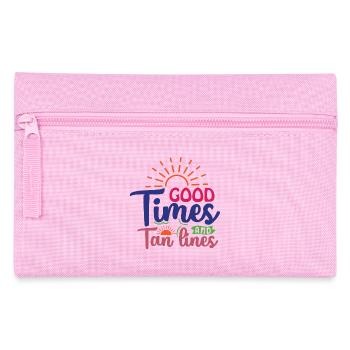 Good Times and Tan Lines - Pencil Case - pink - Front