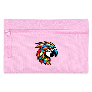 Harlequin Parrot - Pencil Case - pink - Front