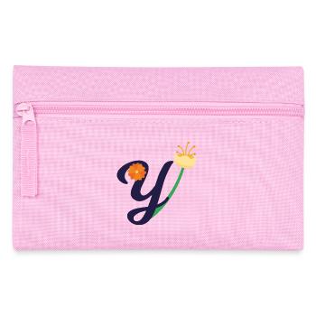 Elegant letter 'Y' with flowers - Pencil Case - pink - Front