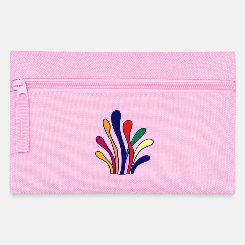 Acht Linienförmigen Muster mit verschiedenen Farbe - Federtasche - Rosa