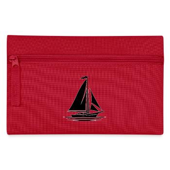 Sailboat Outline - Pencil Case - red - Front