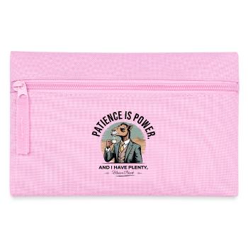 Geduld ist Power Camel Kaffee - Federtasche - Rosa - Vorne