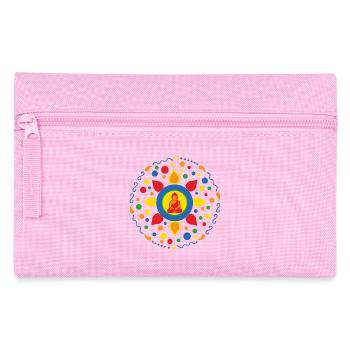 Buddha Mandala Lotusblume Ornament  - Federtasche - Rosa - Vorne