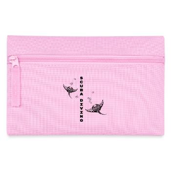 Tauchen – Stammes-Mantarochen-Design - Federtasche - Rosa - Vorne