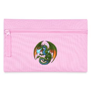 Bleu Vert Dragon Cracheur de Glace - Trousse - rose - Devant