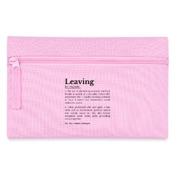 Coworker Leaving: Office Farewell Humor - Pencil Case - pink - Front