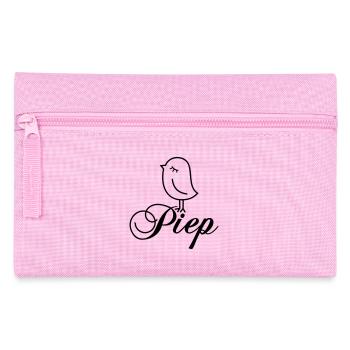 Spatz Piep – Piepmatz Vogel Cartoon Motiv - Federtasche - Rosa - Vorne