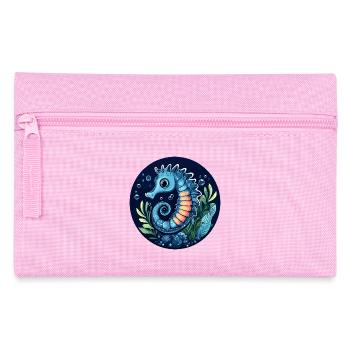 Underwater Seahorse Blue - Pencil Case - pink - Front