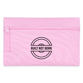 Construit pas né - Dicton motivant Gym - Trousse - rose - Devant