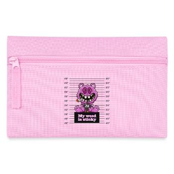 My weed is sticky - Federtasche - Rosa - Vorne