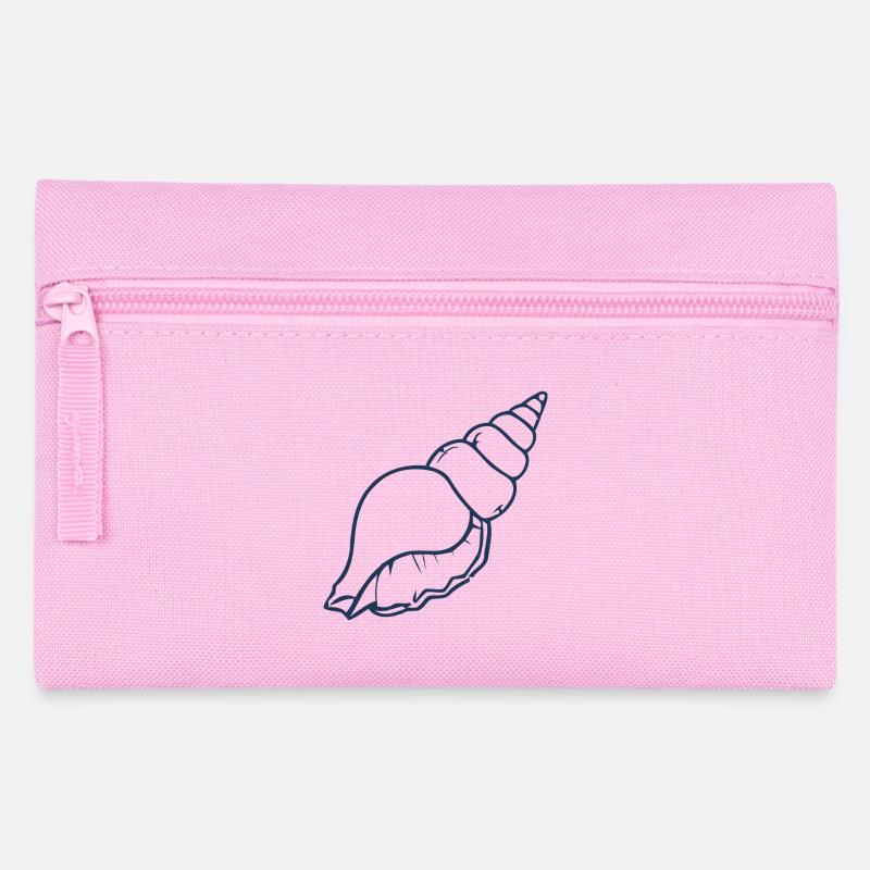 Seashell Minimal Ocean Beach Aesthetic Design - Pencil Case - pink