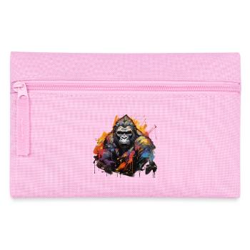 Gorille stoïque. La sagesse de la rue. - Trousse - rose - Devant