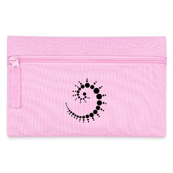 Stilisiertes Fossil im Ammonit-Stil - Federtasche - Rosa - Vorne