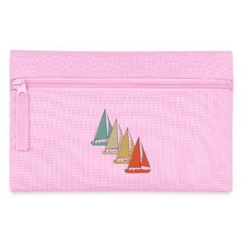 Retro vintage style sailing sailboat sailing ship - Pencil Case - pink - Front