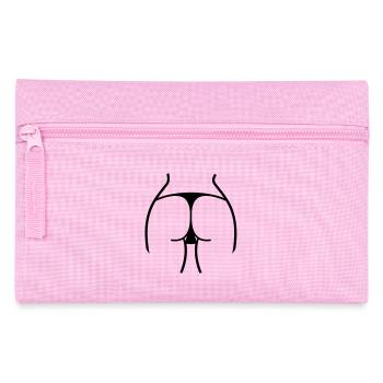 Hot ass of a woman in thong on beach - Pencil Case - pink - Front