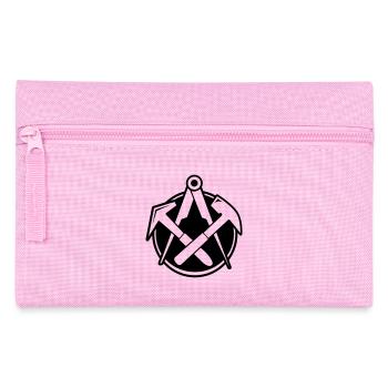 Dachdecker Logo, Zunftlogo - Federtasche - Rosa - Vorne