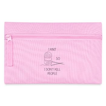I Knit - Pencil Case - pink - Front