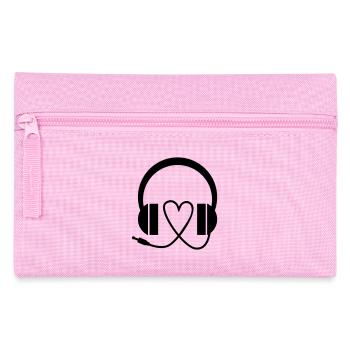 Headphones Romantic Music - Pencil Case - pink - Front