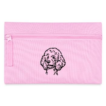 Poodle Head - Pencil Case - pink - Front