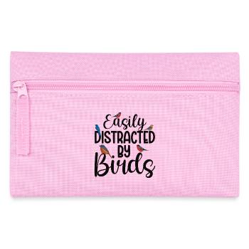 Leicht von Vögeln abgelenkt - Federtasche - Rosa - Vorne