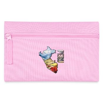 Aquarell Landkarte Peru - Federtasche - Rosa - Vorne