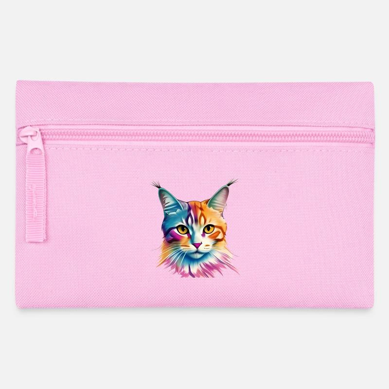 Katze - Federtasche - Rosa