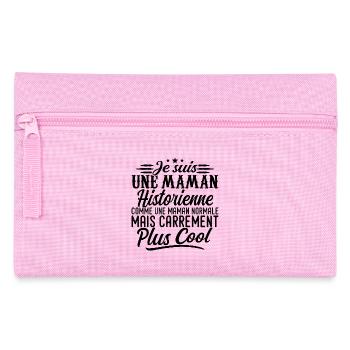 Maman Historienne: normale, mais en plus badass - Trousse - rose - Devant