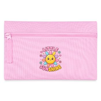 Kawaii Sonnenblume mit Herzaccessoires - Federtasche - Rosa - Vorne