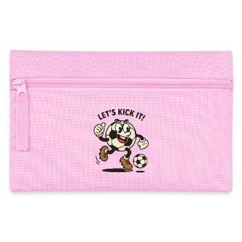 Caractère de football joyeux - Trousse - rose - Devant