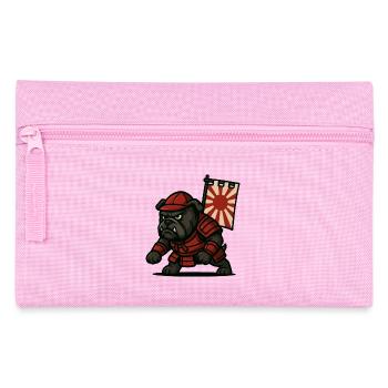Bulldog Samurai Rising - Pencil Case - pink - Front