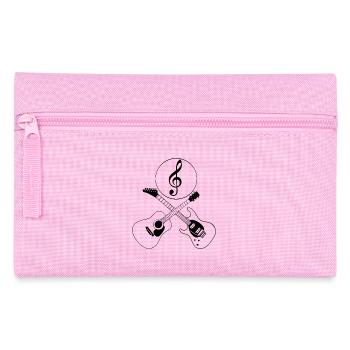 Guitars and treble clef - Pencil Case - pink - Front