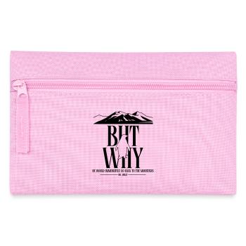 But Why Penguin Meme Minimalist Art - Pencil Case - pink - Front
