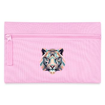 Geometric Tiger Geschenk Geometrisch - Federtasche - Rosa - Vorne