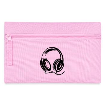 a headphone with cable - Pencil Case - pink - Front
