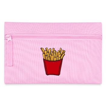 French fries fast food french fries love food - Pencil Case - pink - Front