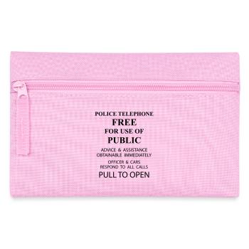 texte de la zone de police - Trousse - rose - Devant