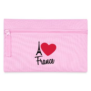 I Love France Eiffel Tower Paris - Pencil Case - pink - Front