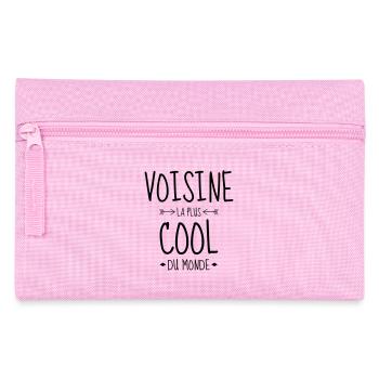 Nachbar / Nachbarschaft / Nachbarin / Haus - Federtasche - Rosa - Vorne