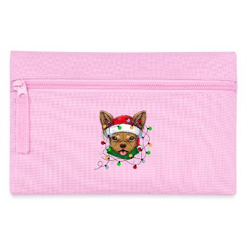 chihuahua christmas - christmas dogs gift - Pencil Case - pink - Front
