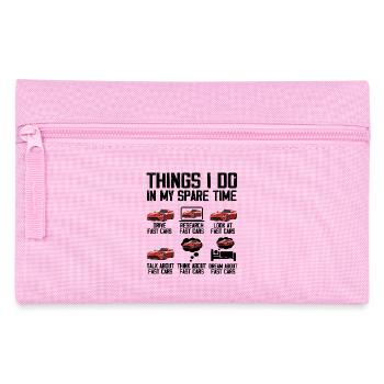 Dinge, die ich in meiner Freizeit mache Autoliebhaber - Federtasche - Rosa - Vorne