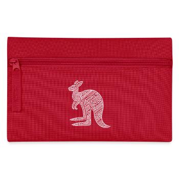 Kangaroo with tribal pattern - Pencil Case - red - Front
