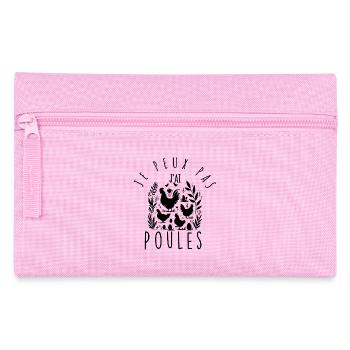 Ich kann nicht, ich habe Hühner. - Federtasche - Rosa - Vorne