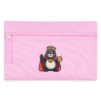 Seal Animal Beer Funny - Pencil Case - pink - Front