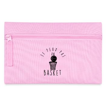 Je peux pas, j'ai basket. - Trousse - rose - Devant