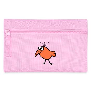 Bird peeps cute funny goofy funny confused comic - Pencil Case - pink - Front
