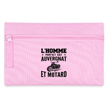 L'Homme Parfait Est Auvergnat Motard - Trousse - rose - Devant