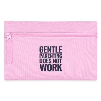 Citation sur la parentalité douce et non le travail, design familial - Trousse - rose - Devant