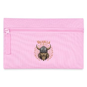 Mächtiger Wikinger mit Walhalla-Helm - Federtasche - Rosa - Vorne
